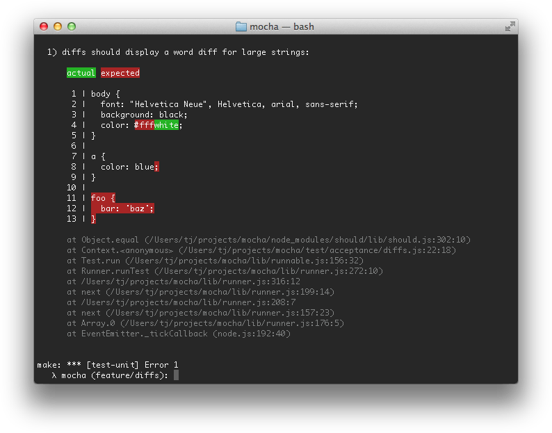 string diffs